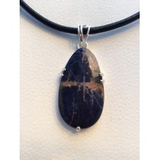 439 collier homme sodalite, argent sterling